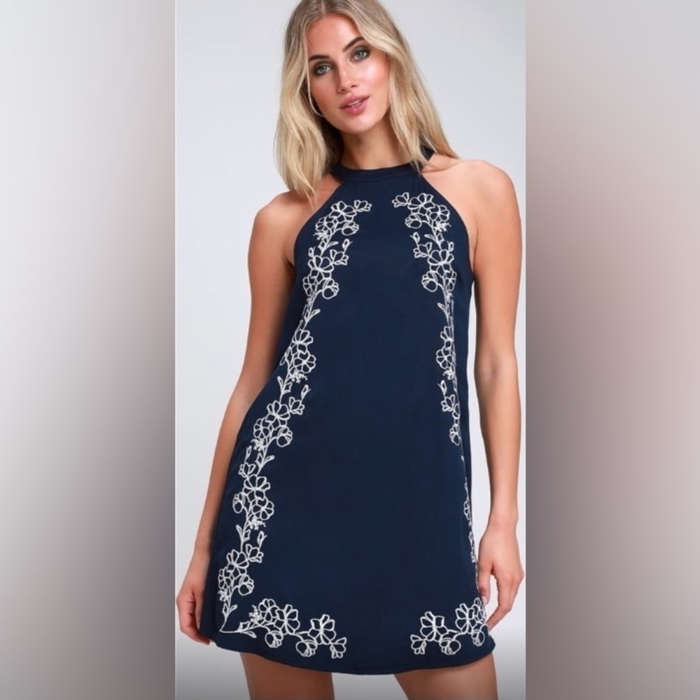 Lulus Embroidered Mini Dress